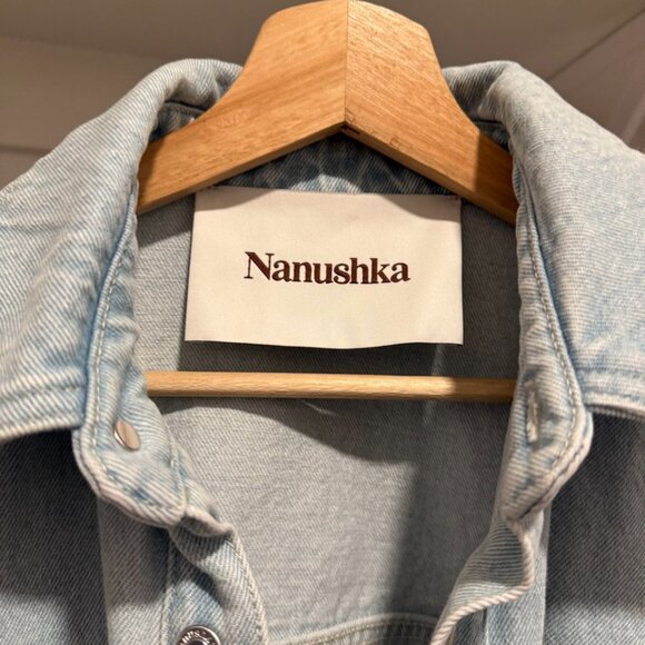 Nanushka  Beaux Denim Jacket/Shirt/Overshirt, Size Small - Picture 5 of 10